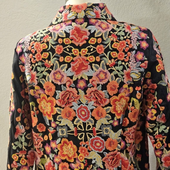 Johnny Was Biya Embroidered Coat *Rare - Picture 4 of 16